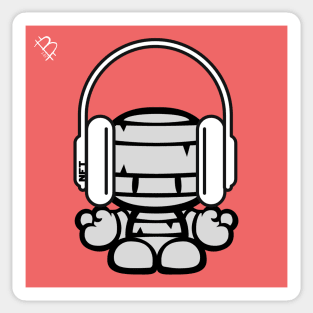 Meditating Mummy Listening To Music Sticker